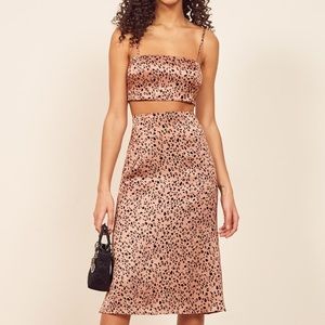 Reformation Pete Two Piece (Pink Leopard)